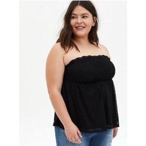 Torrid Black Lace Babydoll Tube Top 5X